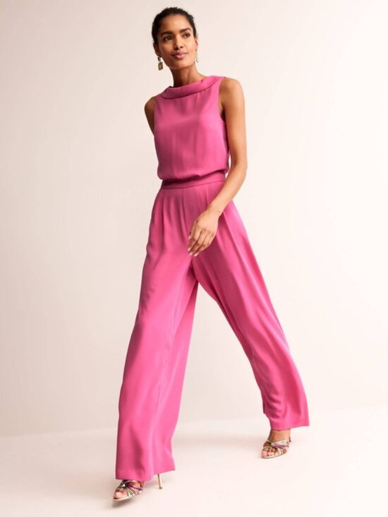 Boden Pants - Boden Tutti Fruity Pink Clarissa Wide-Leg Jumpsuit